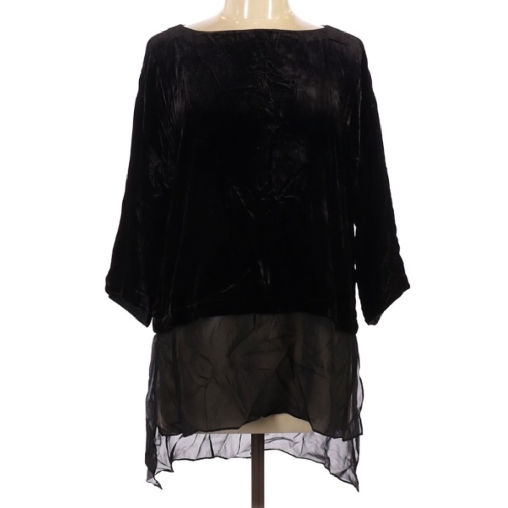 Eileen Fisher Petite Black blouse